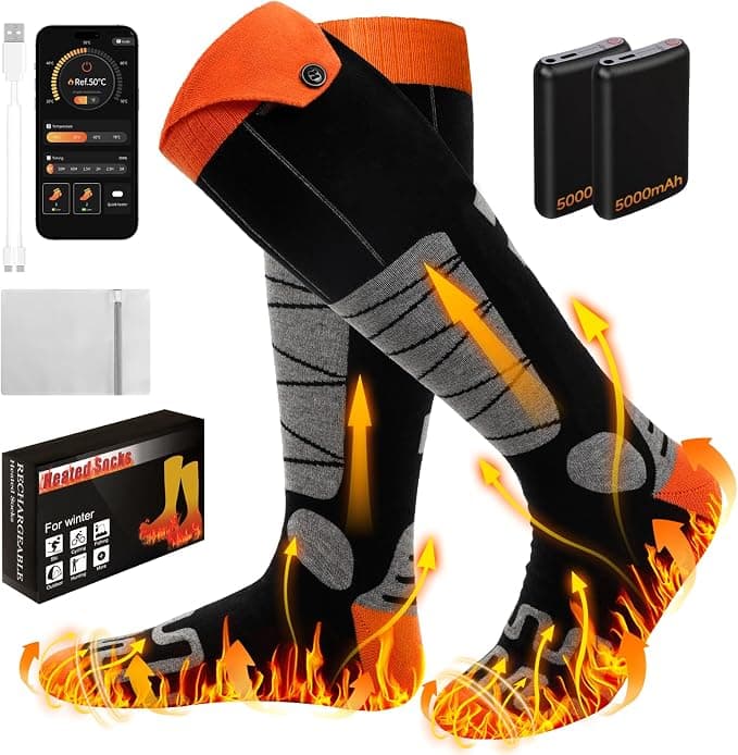 Gaeymy Chaussettes Chauffantes 5000mAh